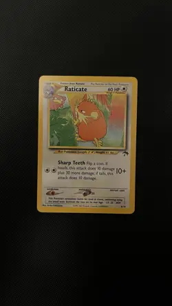 Pokemon TCG Southern Islands Raticate Card 6/18 Lightly Played - Image 1