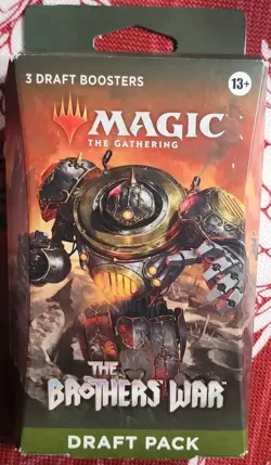 Brothers' War Draft Booster Pack Magic The Gathering 3 PKS Factory Sealed - Image 1