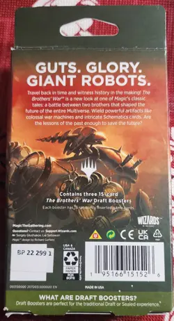 Brothers' War Draft Booster Pack Magic The Gathering 3 PKS Factory Sealed - Image 3