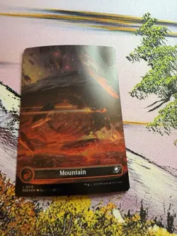 MTG Edge of Eternities Mountain Basic Land Common Galaxy Foil #0370 - Image 2