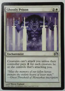Ghostly Prison *Uncommon* Magic MtG x1 Planechase 2012 SP - Image 1