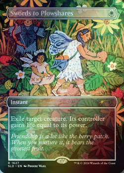 MTG Swords to Plowshares Borderless Full Art Foil ** Secret Lair Drop ** English - Image 1
