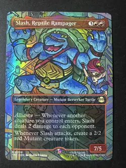 Slash, Reptile Rampager Borderless Foil 208 MTG Teenage Mutant Ninja Turtles TMT - Image 1