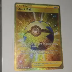 Pokemon Quick Ball Swsh01 216/202 Full Art Secret Rare Holo Perfect - Image 1
