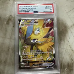 PSA 10 2023 Pokemon SWSH Crown Zenith Zeraora VM Galarian Gallery #GG42/GG70 - Image 1