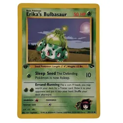 Erika’s Bulbasaur 39/132 Gym Heroes Pokemon Card WOTC Vintage NM - Image 1