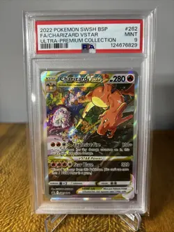 2022 POKEMON SWSH BLACK STAR PROMO #262 FULL ART/CHARIZARD VSTAR PSA 9 - Image 1
