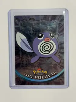 Poliwag #60 Holo Foil Topps Blue Pokemon Card - MP - Image 1