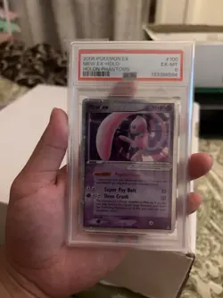 2006 POKEMON EX HOLON PHANTOMS #100 MEW EX-HOLO PSA 6 - Image 1