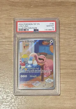 Pokemon Lickitung SV05 Temporal Forces 180/162 Illustration Rare Holo PSA 10 - Image 1