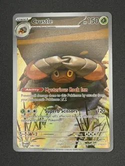 Pokemon Destined Rivals Crustle Illustration Rare 186/182 - Image 1