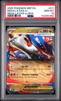 MEGA LATIAS EX #011 BLACK STAR PROMO 2025 POKEMON MEP EN MEGA LATIAS BOX PSA 10 - Image 1