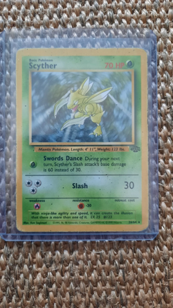 Pokemon Card Scyther 26/64 Rare Jungle Set Non Holo Original WOTC - HP/MP+ - Image 1