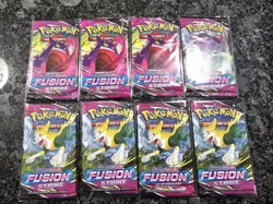Lot Of 8 Pokemon Fusion Strike Packs Factory Sealed From Tins - Image 1