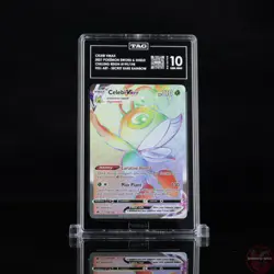 TAG GEM MINT 10 Celebi VMAX 199/198 Rare Rainbow Chilling Reign - Image 1