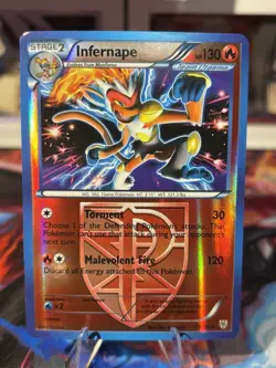 Pokemon 2012 Black & White Plasma Storm Infernape 17/135 Reverse Holo LP - Image 1