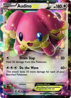 Pokemon TCG Audino EX 84/124 Holo XY Fates Collide VLP - Image 1