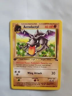 First Edition Aerodactyl 1st Edition 1999 Fossil Pokemon Non-Holo Card 16/62 - Image 1