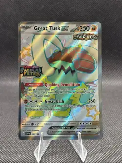 Great Tusk ex SVP 072 Promo Full Art Holo Pokemon Card - Image 1