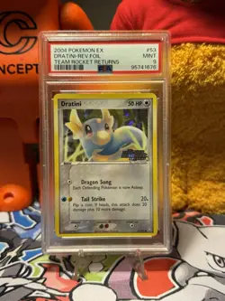 2004 POKEMON EX TEAM ROCKET RETURNS DRATINI #53 REVERSE PSA 9 MINT #113024149 - Image 1