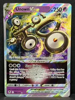 Unown VSTAR 066/195 Sword & Shield Silver Tempest Pokemon TCG - NM - Image 1
