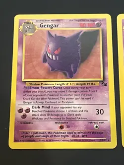 Pokemon Gengar Non Holo 20/62 WOTC Fossil Lot x2 NM/LP+ 🔥🔥 - Image 2