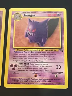 Pokemon Gengar Non Holo 20/62 WOTC Fossil Lot x2 NM/LP+ 🔥🔥 - Image 3