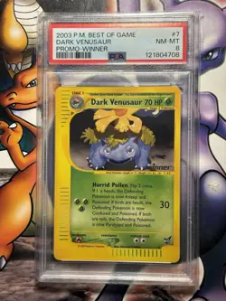 2003 Pokemon ~ Best of Game Winner Promo ~ Dark Venusaur #7 ~ PSA 8 NM-MT - Image 1
