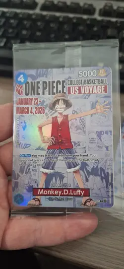 Rare Bandai One Piece Monkey D Luffy US Voyage Promo Holo Card P-055 List 2 of 4 - Image 1
