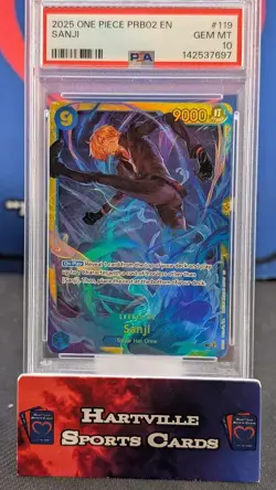 PSA 10 Sanji OP06-119 Wings of the Captain 2024 One Piece En Card Straw Hat Crew - Image 1