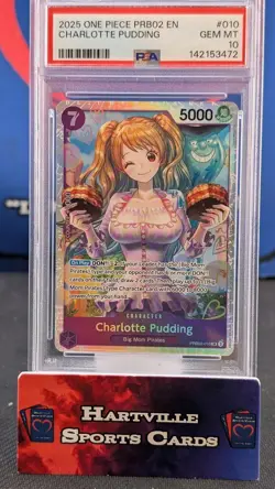 2025 ONE PIECE PRB02 PREMIUM BOOSTER #010 CHARLOTTE PUDDING PSA 10 - Image 1