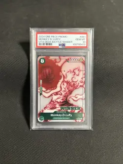 MONKEY D. LUFFY P-061 UTA DECK BATTLE-WINNER 2024 ONE PIECE CARD PROMOS PSA 10 - Image 2