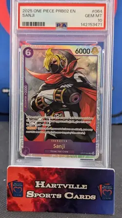 PSA 10 ONE PIECE #064 SANJI 2024 500 YEARS IN THE FUTURE OP07 064 LOW POP - Image 1