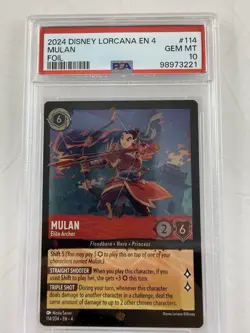 Disney Lorcana Mulan Elite Archer Legendary 114/204 PSA GEM MINT 10 - Image 1