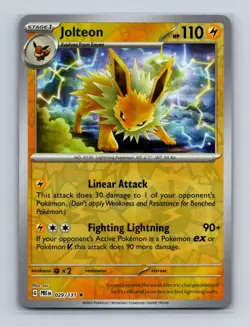 Jolteon 029 2025 Pokemon Prismatic Evolutions Reverse Holo Rare Card NM+ (b) - Image 1