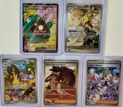 5 Full Art Pokemon Cards Pack Fresh Mint Condition. - Image 1