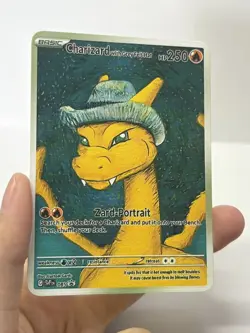Charizard With Grey FeltHat HP250 Gold Metal Pokemon Card-Collectible Gift - Image 3