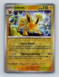 Jolteon 029 2025 Pokemon Prismatic Evolutions Reverse Holo Rare Card NM+ (c) - Image 1