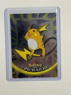 Raichu #26 Topps Holo Foil Blue Label Pokemon Card - MP - Image 1