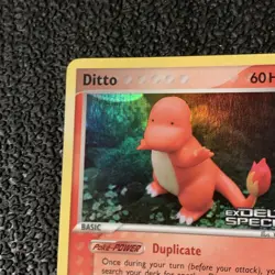 Ditto Pokemon Charmander TCG Delta Species Holo Card 61/113 Reverse Holo Stamp - Image 3