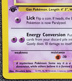 1st Edition Gastly - Fossil - #33/62 - Vintage Pokemon Card 1999 WOTC - Image 5