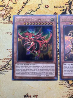 Yugioh Egyptian God Cards Set Obelisk, Slifer, & Ra LDK2 Ultra Rare NM - Image 2