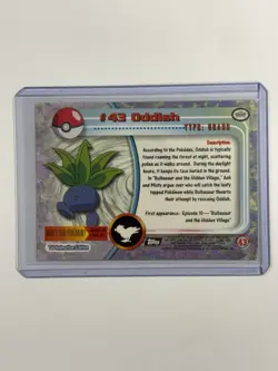 Oddish #43 Topps Black Label Holo Foil Pokemon Card - MP - Image 2