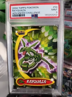 PSA 9 Near Mint 2004 Topps Pokemon Advanced Challenge Rayquaza Card #54 - Image 1