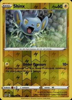 Shinx Common SWSH02: Rebel Clash 060/192 Lightning Reverse Holo Pokemon Card - Image 1