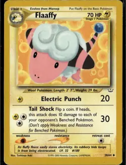 Flaaffy Uncommon Neo Revelation 28/64 Lightning Unlimited Pokemon Card - Image 1