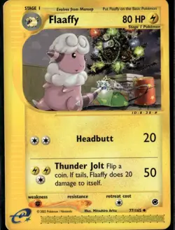 Flaaffy Uncommon Expedition 077/165 Lightning Normal Pokemon Card - Image 1