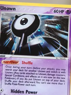 Unown L/28 – 2005 EX Unseen Forces Holo Rare Pokemon Cards TCG - Image 3