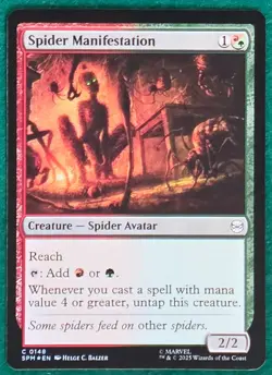 Spider Manifestation (Foil) - Marvel's Spider-Man SPM #148 - Magic MTG Card - Image 1
