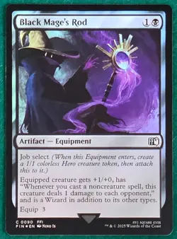Black Mage's Rod (Foil) - Final Fantasy FIN #90 - Magic: The Gathering MTG Card - Image 1